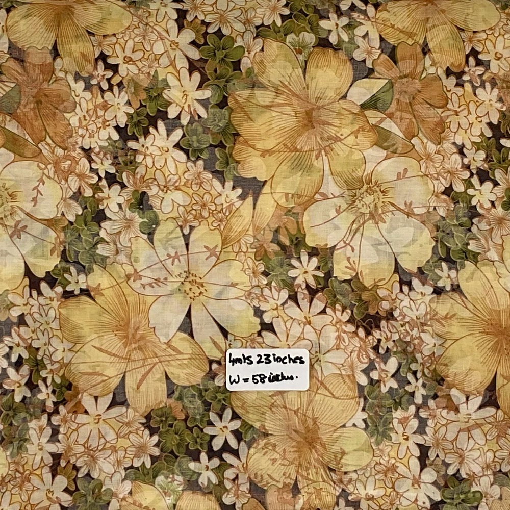 Floral cotton blend fabric bundle of 4yds 23 inches Width 58 inches